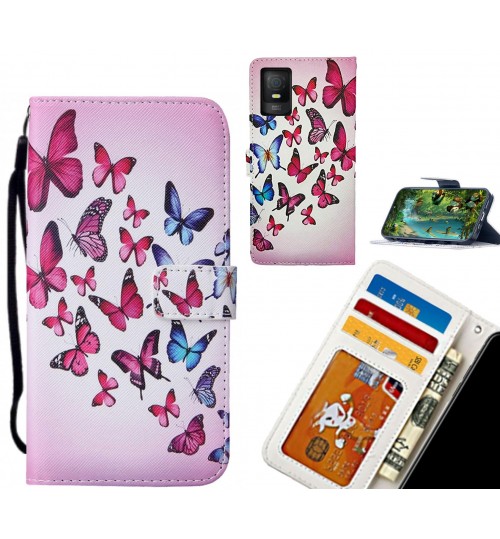 TCL 403 4G case leather wallet case printed ID