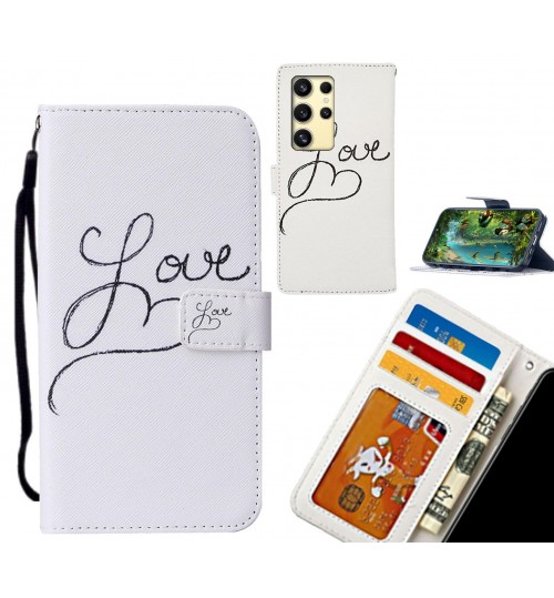 Samsung Galaxy S24 Ultra case leather wallet case printed ID