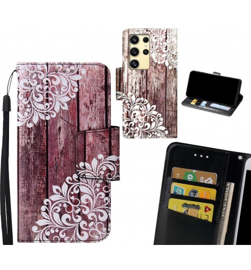 Samsung Galaxy S24 Ultra Case wallet fine leather case printed