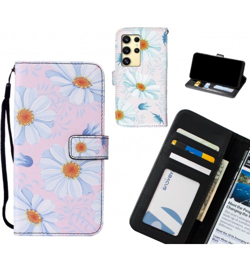 Samsung Galaxy S24 Ultra case leather wallet case printed ID