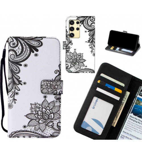 Samsung Galaxy S24 Ultra case leather wallet case printed ID