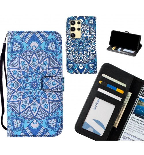 Samsung Galaxy S24 Ultra case leather wallet case printed ID