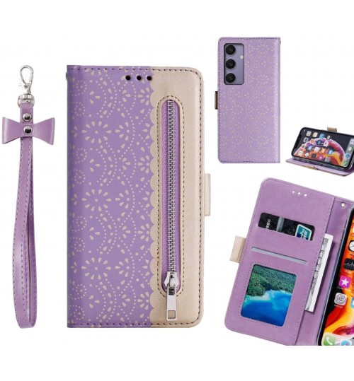 Samsung Galaxy S24 Case Multifunctional Wallet Case - Purple