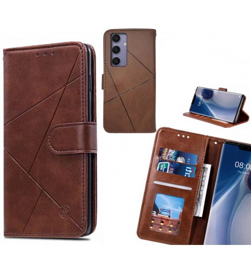 Samsung Galaxy S24 Case Fine Leather Wallet Case - Brown