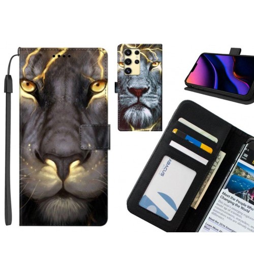 Samsung Galaxy S24 Ultra case leather wallet case printed ID