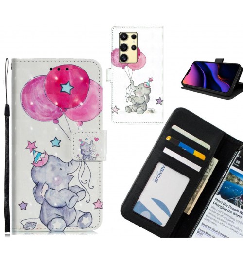 Samsung Galaxy S24 Ultra Case Leather Wallet Case 3D Pattern Printed