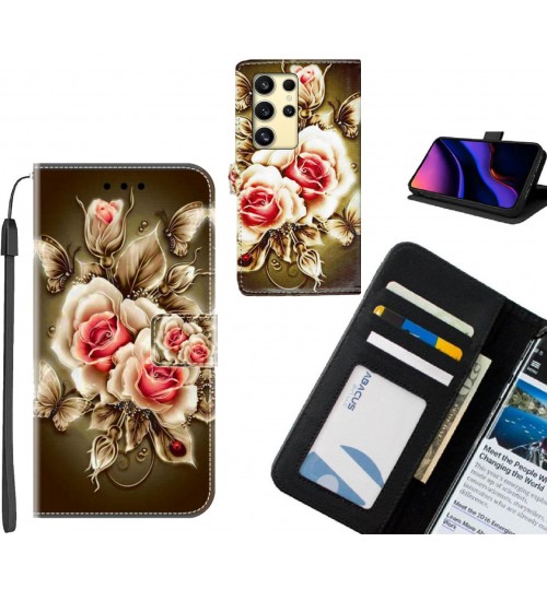 Samsung Galaxy S24 Ultra case leather wallet case printed ID