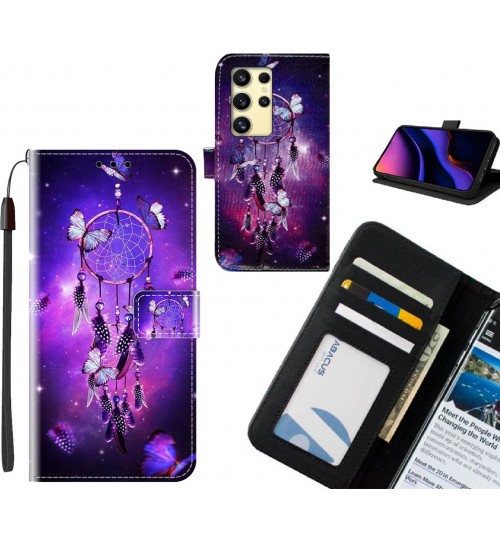 Samsung Galaxy S24 Ultra case leather wallet case printed ID