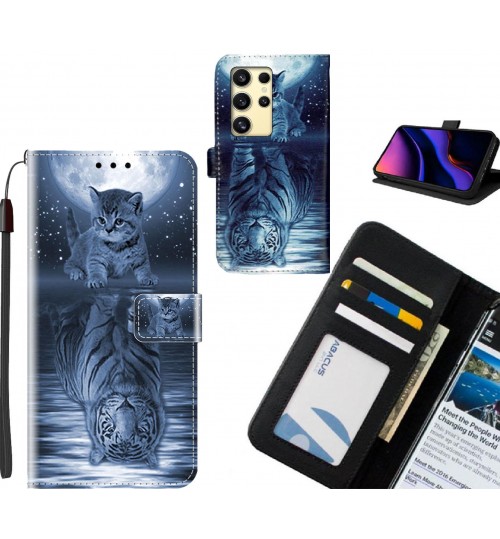 Samsung Galaxy S24 Ultra case leather wallet case printed ID