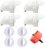 Chicken Feeder Automatic Poultry Feeder with Rat Stopper Caps 6 Ports