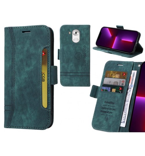 Huawei Mate 8 Case Alcantara 4 Cards Wallet Case - Green
