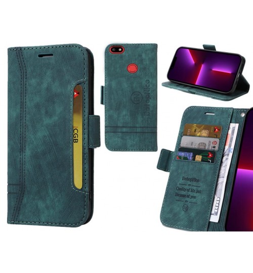 Spark Plus Case Alcantara 4 Cards Wallet Case - Green