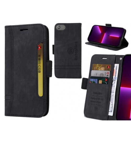 Sony Z5 Compact Case Alcantara 4 Cards Wallet Case - Black