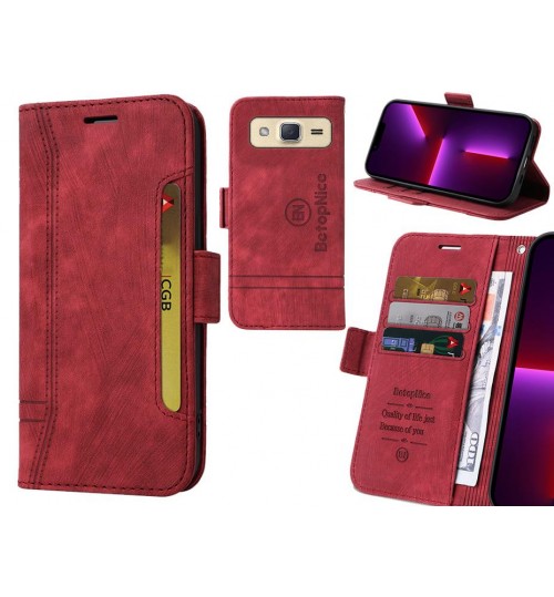 Galaxy J2 Case Alcantara 4 Cards Wallet Case