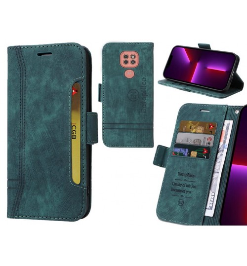 Moto G9 Play Case Alcantara 4 Cards Wallet Case