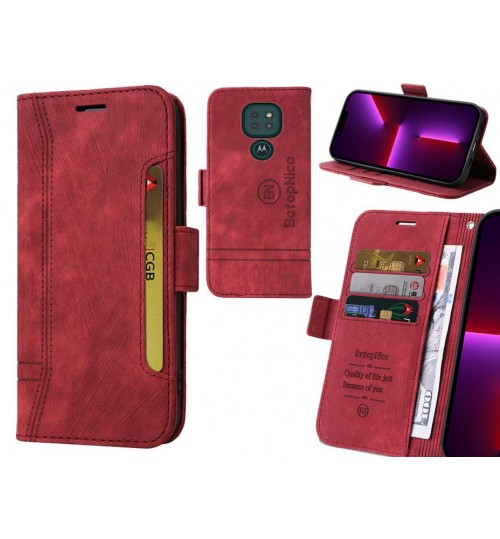 Moto G9 Case Alcantara 4 Cards Wallet Case