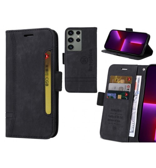 Samsung Galaxy S23 Ultra Case Alcantara 4 Cards Wallet Case