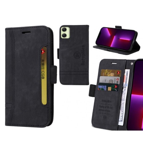 Samsung Galaxy A05 Case Alcantara 4 Cards Wallet Case - Black