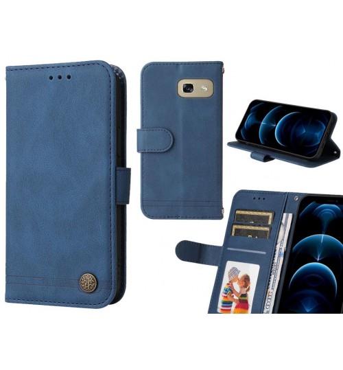 Galaxy A5 2017 Case Wallet Flip Leather Case Cover - Blue