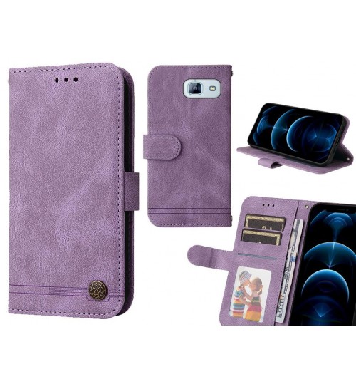 Galaxy A8 2016 Case Wallet Flip Leather Case Cover - Purple
