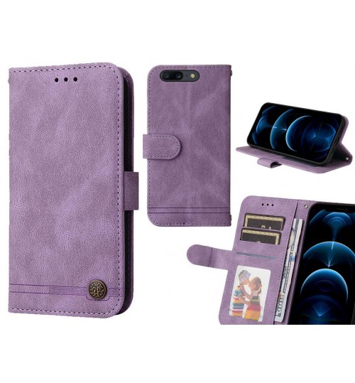 Oneplus 5 Case Wallet Flip Leather Case Cover - Purple