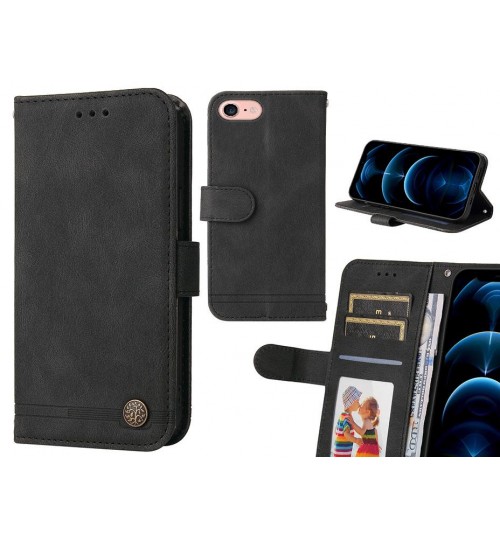 Iphone 8 Case Wallet Flip Leather Case Cover - Black