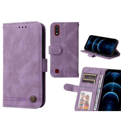 Samsung Galaxy A01 Case Wallet Flip Leather Case Cover