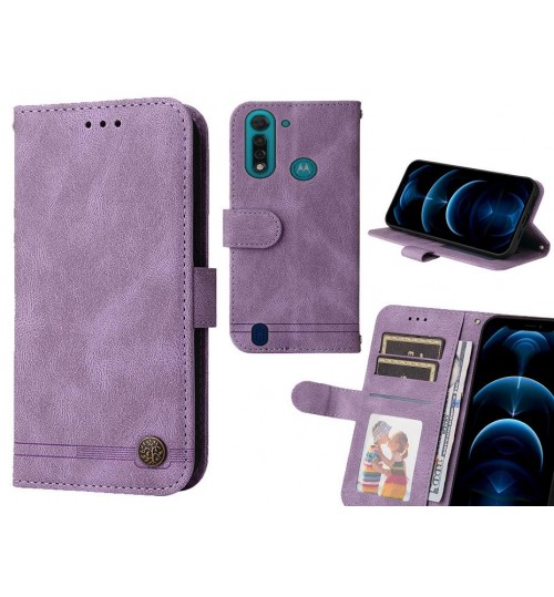 Moto G8 Power Lite Case Wallet Flip Leather Case Cover - Purple