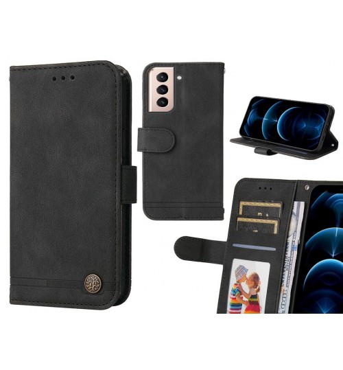 Galaxy S21 Plus Case Wallet Flip Leather Case Cover - Black