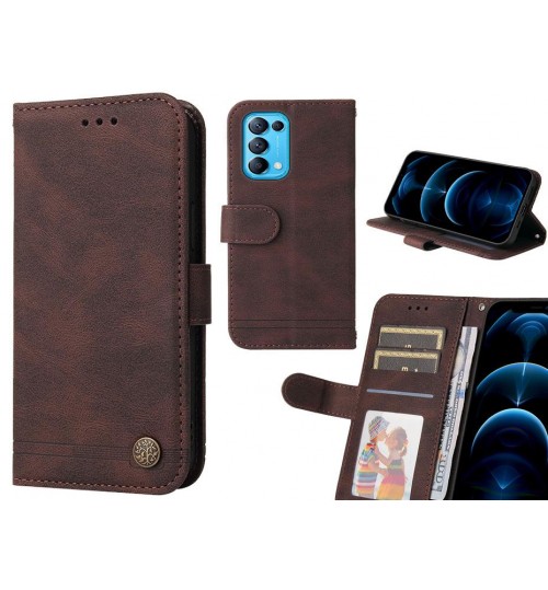 Oppo Find X3 Lite Case Wallet Flip Leather Case Cover - Brown