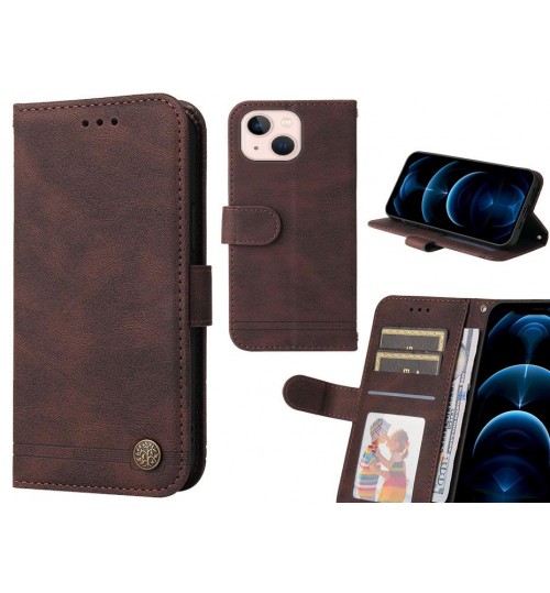 Iphone 13 Mini Case Wallet Flip Leather Case Cover - Brown