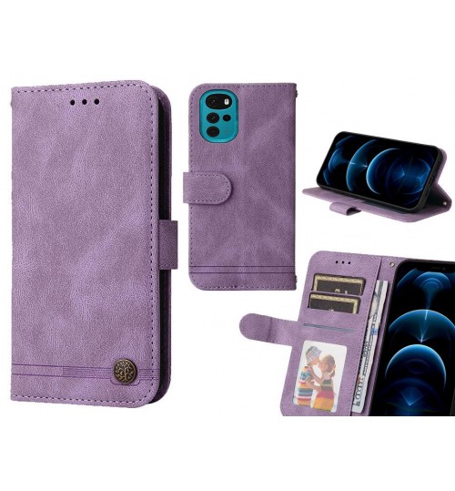 Moto G22 Case Wallet Flip Leather Case Cover - Purple