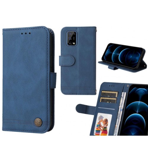 Realme 7 5g Case Wallet Flip Leather Case Cover - Blue