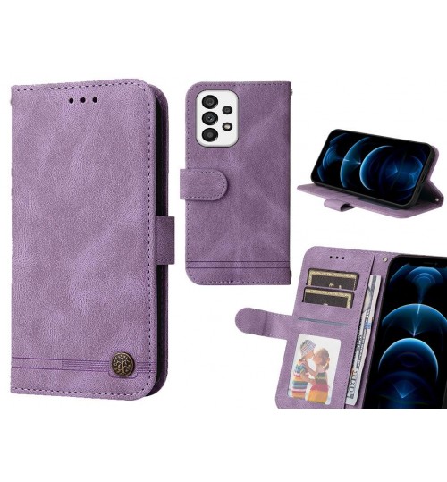 Samsung Galaxy A73 5g Case Wallet Flip Leather Case Cover - Purple