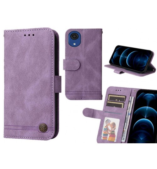 Samsung Galaxy A03 Core Case Wallet Flip Leather Case Cover - Purple