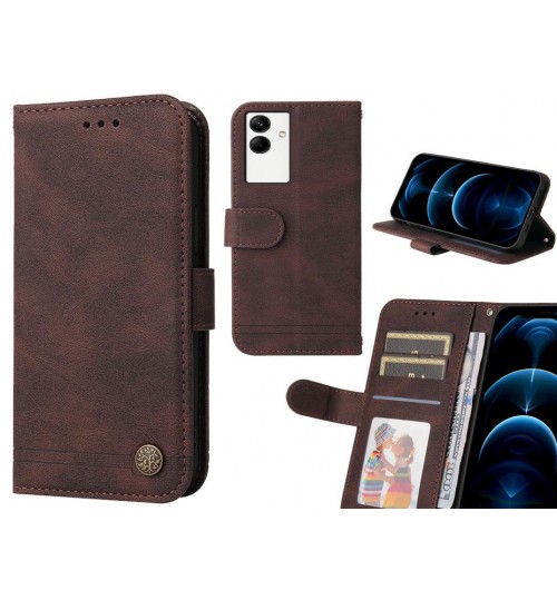Samsung Galaxy A04 Case Wallet Flip Leather Case Cover - Brown