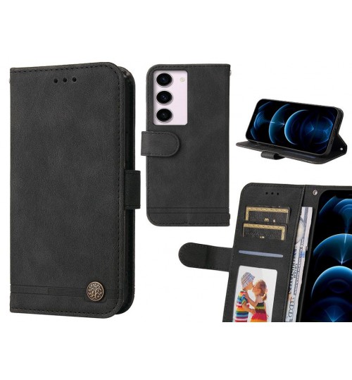 Samsung Galaxy S23 Case Wallet Flip Leather Case Cover - Black