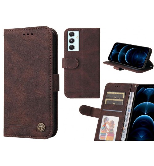 Samsung Galaxy A34 Case Wallet Flip Leather Case Cover - Brown
