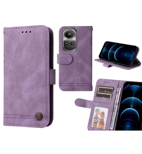 Oppo Reno 10 Case Wallet Flip Leather Case Cover - Purple