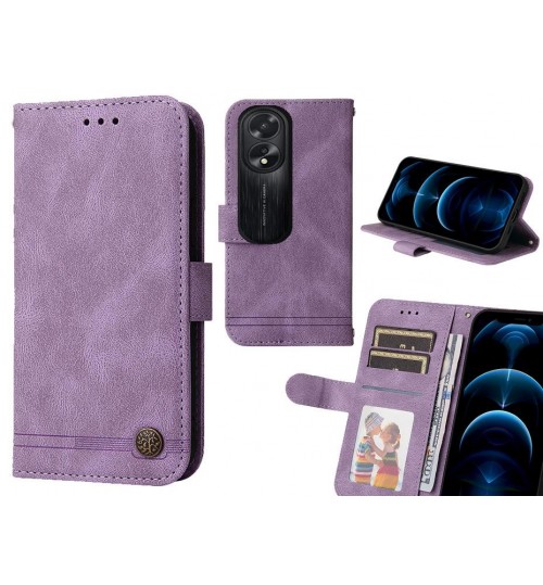 Oppo A38 Case Wallet Flip Leather Case Cover - Purple