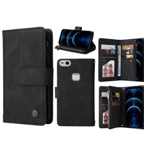 HUAWEI P10 LITE Case 9 Card Slots Wallet Denim Leather Case