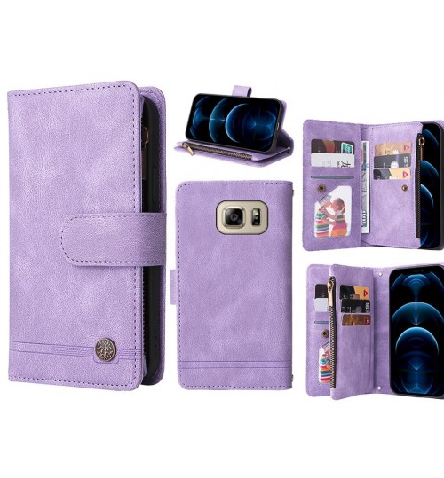 GALAXY NOTE 5 Case 9 Card Slots Wallet Denim Leather Case