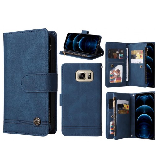 GALAXY NOTE 5 Case 9 Card Slots Wallet Denim Leather Case