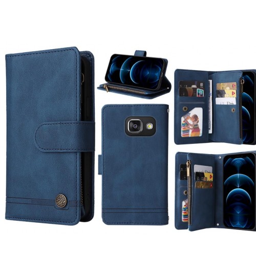 Galaxy A3 2016 Case 9 Card Slots Wallet Denim Leather Case