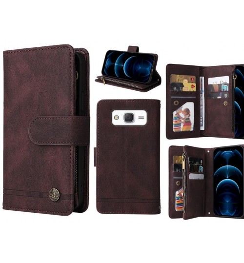 Galaxy J5 Case 9 Card Slots Wallet Denim Leather Case