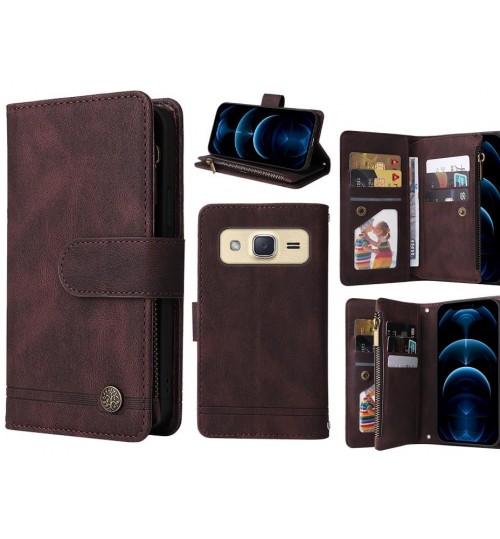 Galaxy J2 Case 9 Card Slots Wallet Denim Leather Case