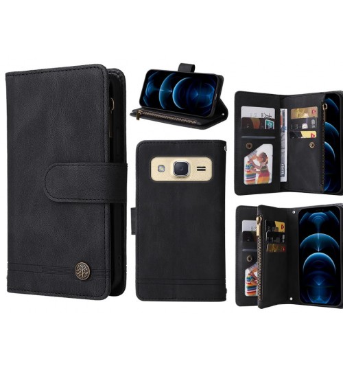 Galaxy J2 Case 9 Card Slots Wallet Denim Leather Case