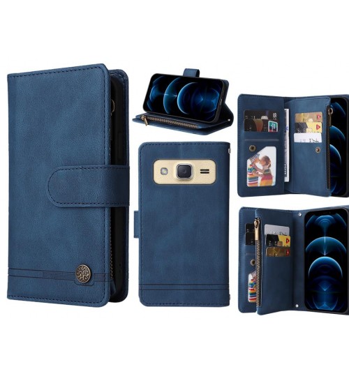 Galaxy J2 Case 9 Card Slots Wallet Denim Leather Case