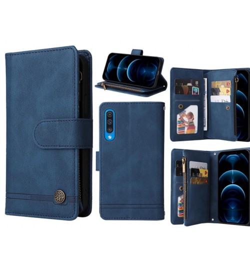 Galaxy A50 Case 9 Card Slots Wallet Denim Leather Case