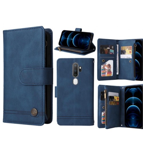 Oppo A5 2020 Case 9 Card Slots Wallet Denim Leather Case